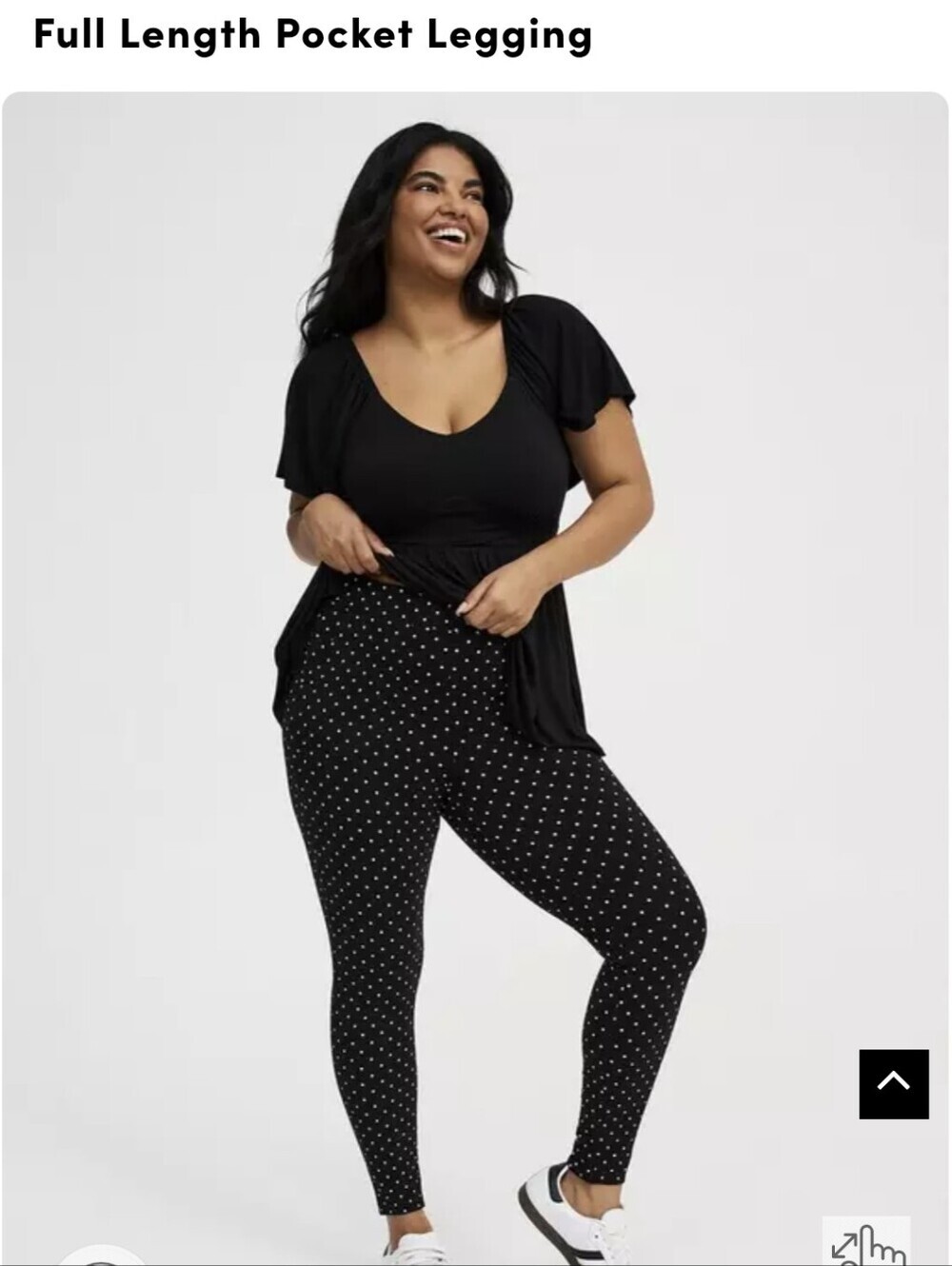 Torrid Polka Dot Leggings Black Signature High Rise Pocket Leggings New Size 1x
